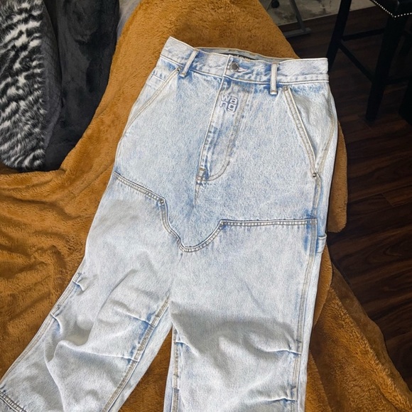 Alexander Wang Double Front Carpenter Jeans in Pebble Bleach Size 29 - Picture 6 of 7